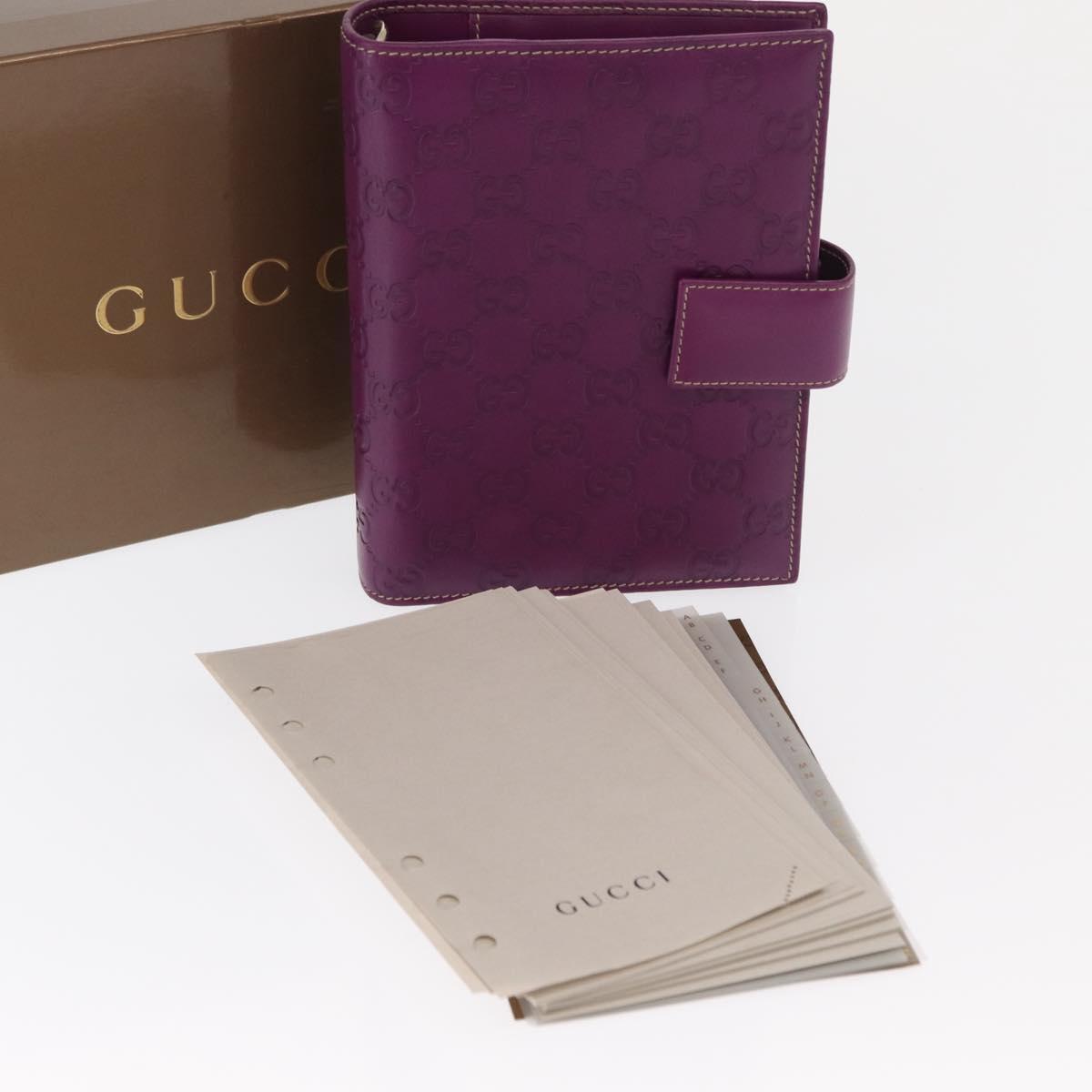GUCCI GG Canvas Guccissima Day Planner Cover Purple 115241 2888 Auth yk20133V