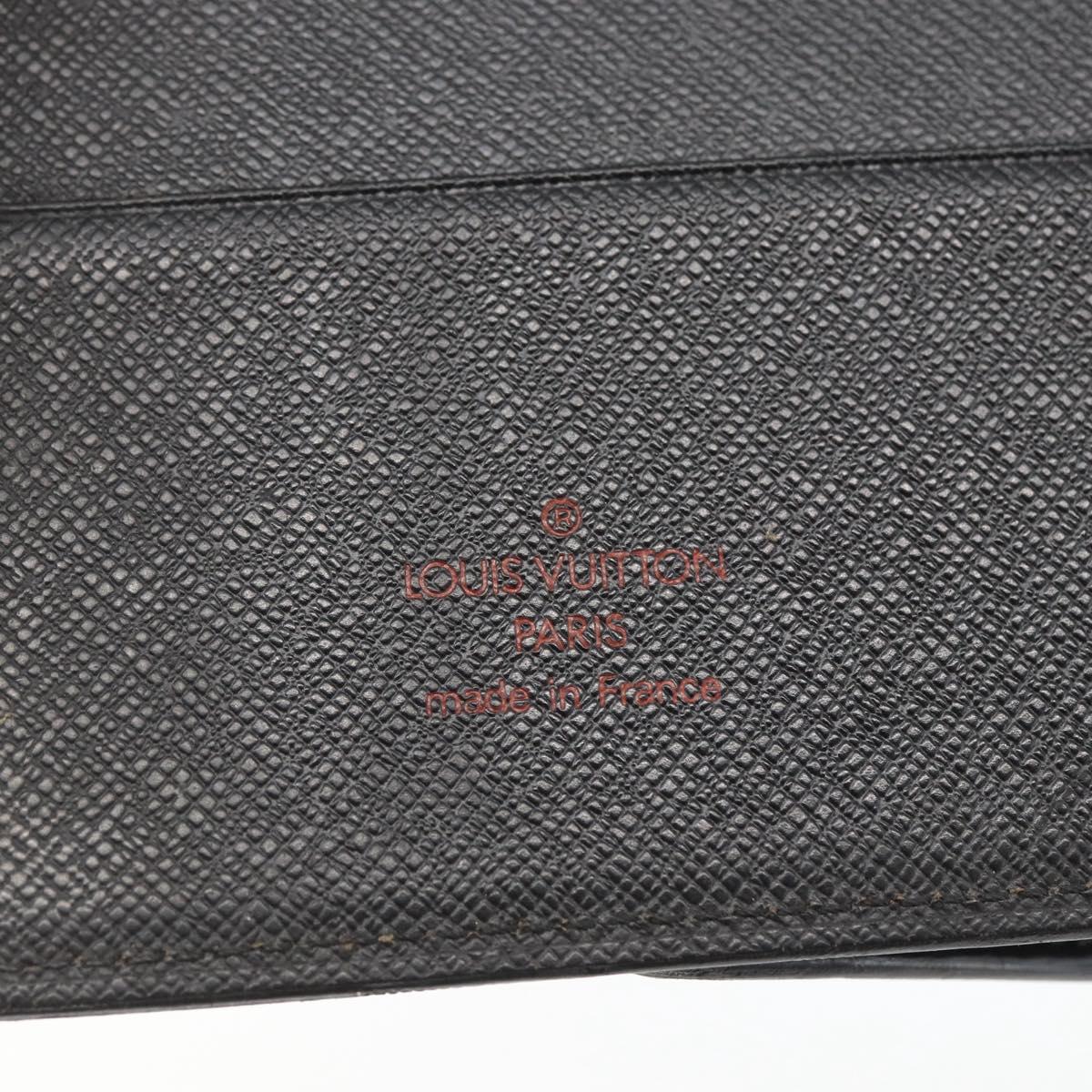 LOUIS VUITTON Epi Agenda GM Day Planner Cover Black Gold R20212 LV Auth yk20152
