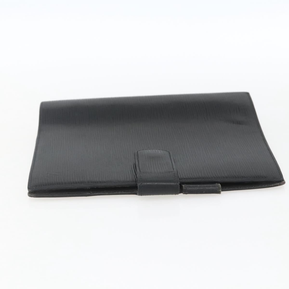 LOUIS VUITTON Epi Agenda GM Day Planner Cover Black Gold R20212 LV Auth yk20152