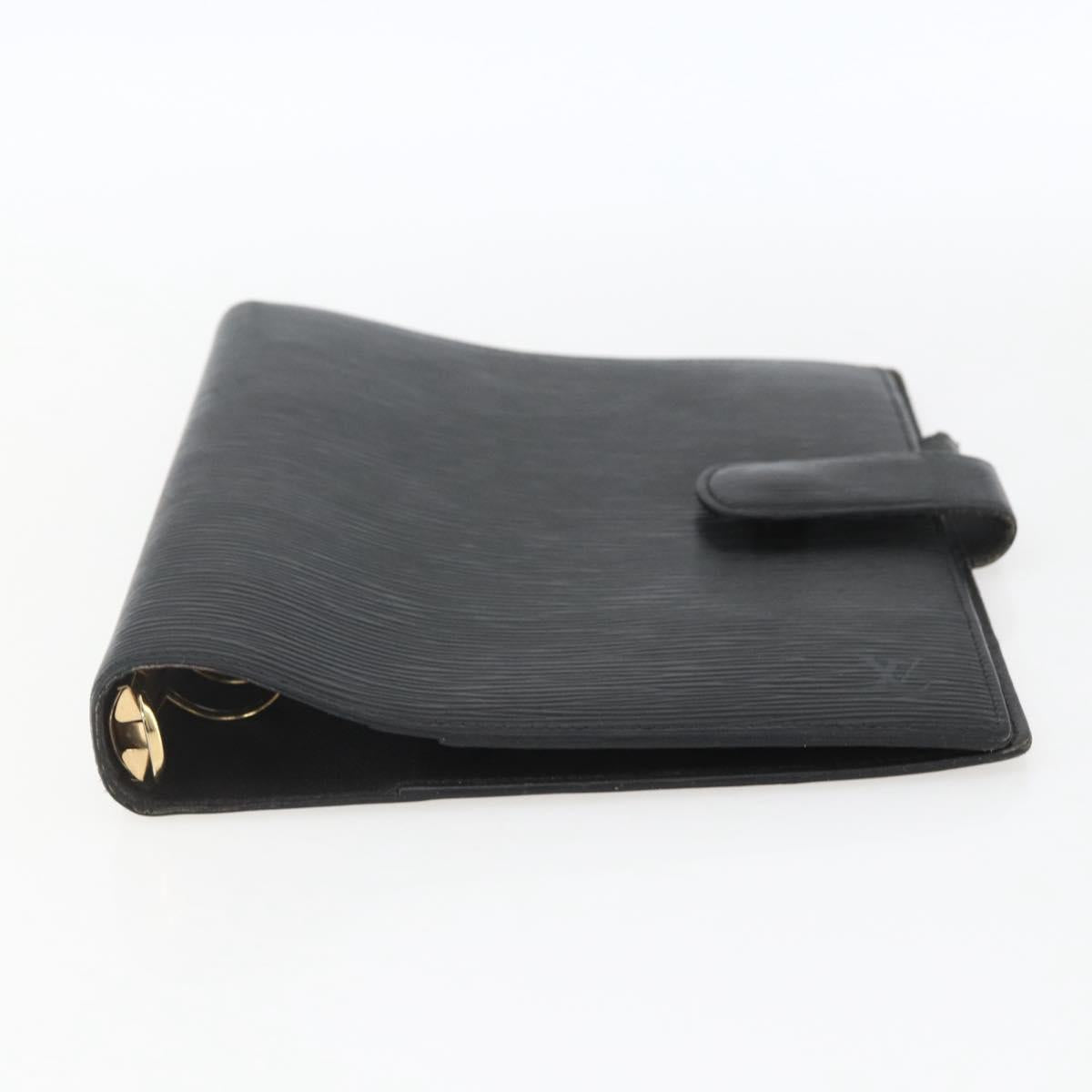 LOUIS VUITTON Epi Agenda GM Day Planner Cover Black Gold R20212 LV Auth yk20152