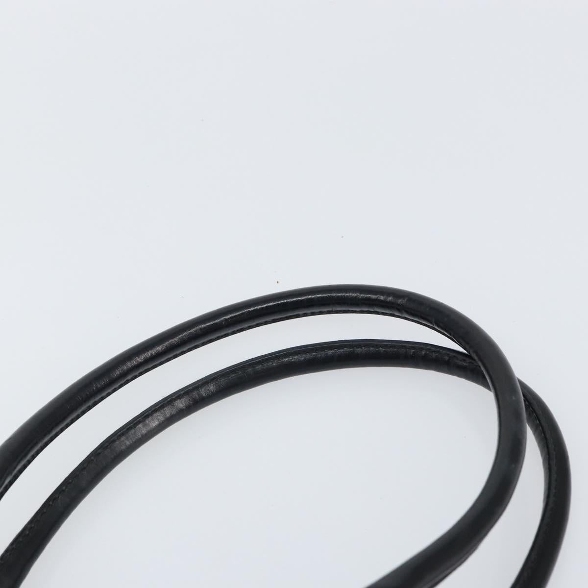 PRADA Hand Bag Nylon Black Gold Auth yk20166