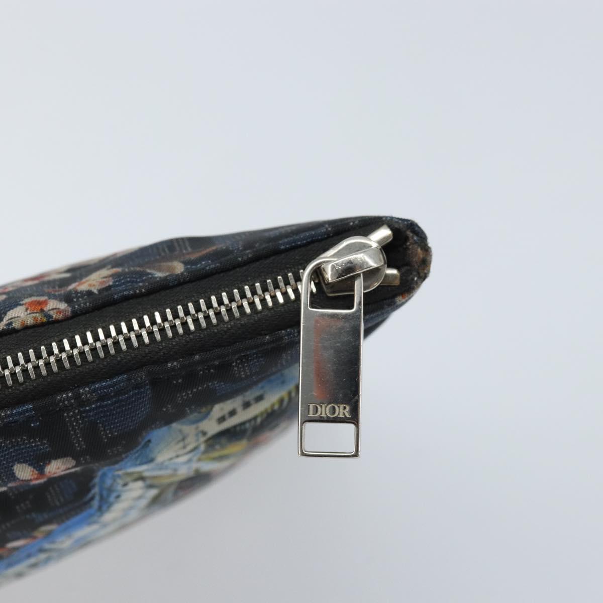 Christian Dior Trotter Canvas Hajime Sorayama Clutch Bag Nylon Navy Auth yk20185