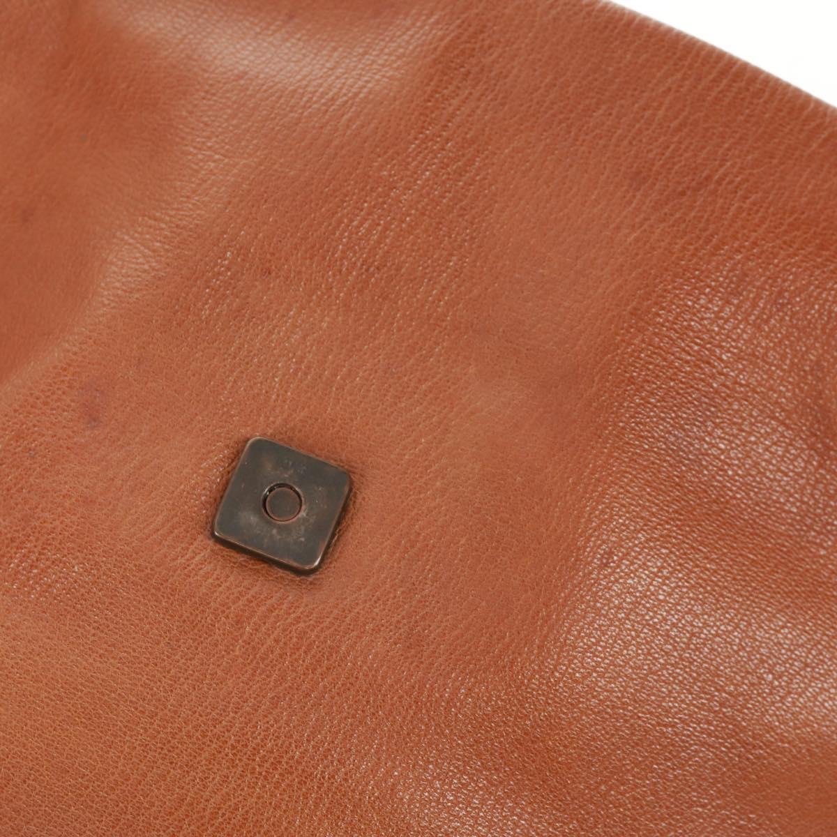 FENDI Mamma Baguette Shoulder Bag Leather Brown Auth yk20189SAV
