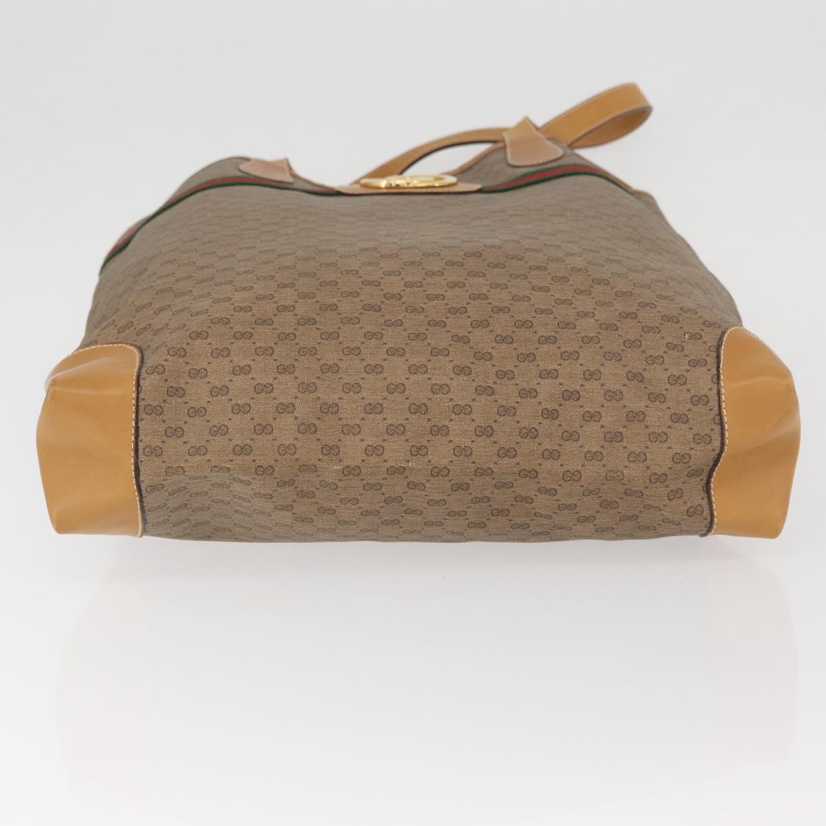 GUCCI Micro GG Supreme Web Sherry Line Bag PVC Beige 002 904 0131 Auth yk20192A