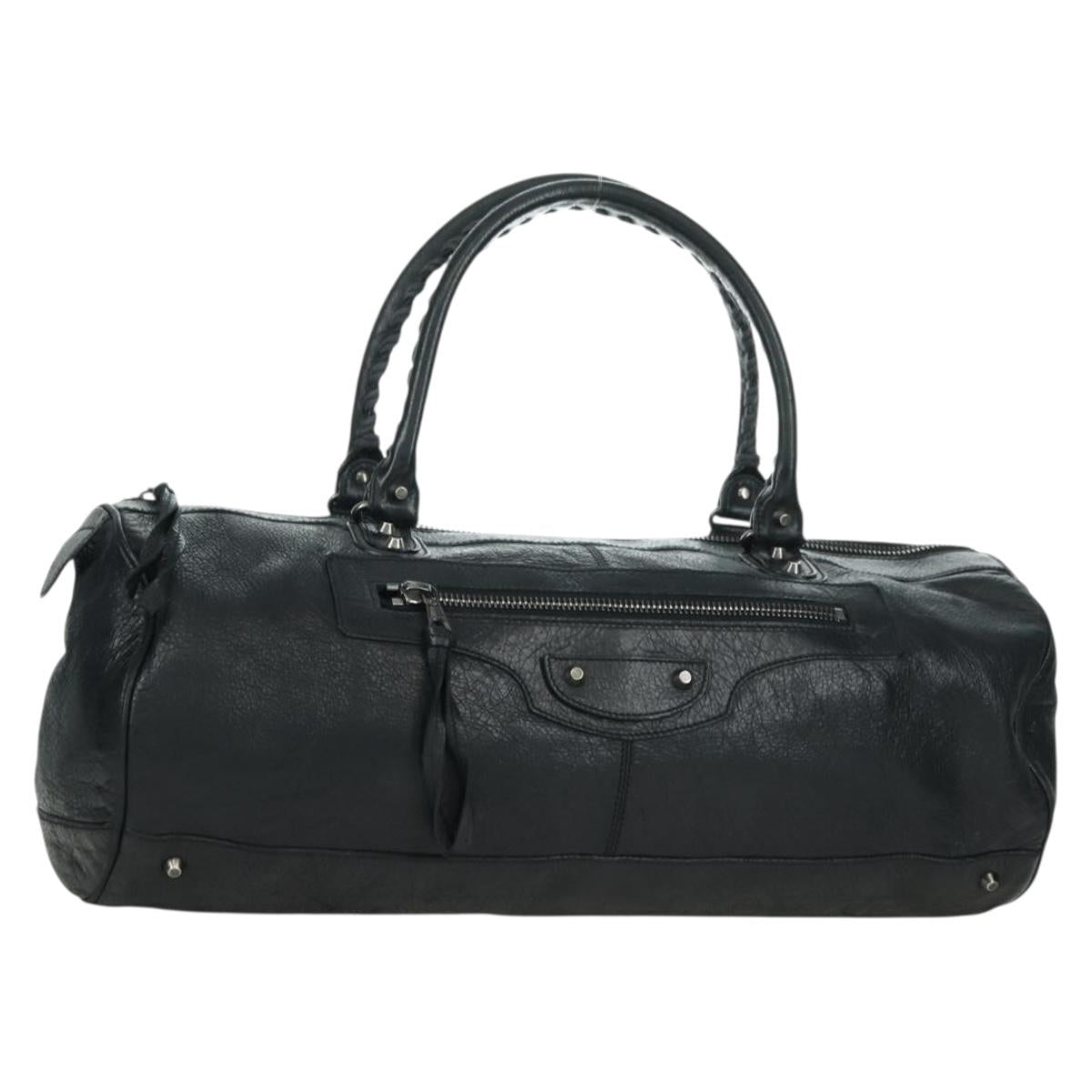 BALENCIAGA Classic Polo Hand Bag Leather Black 248408 Auth yk20201SAM