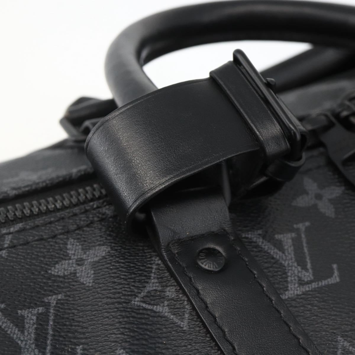 LOUIS VUITTON Eclipse Floral Keepall Bandouliere 50 Bag M45062 LV Auth yk20204SM