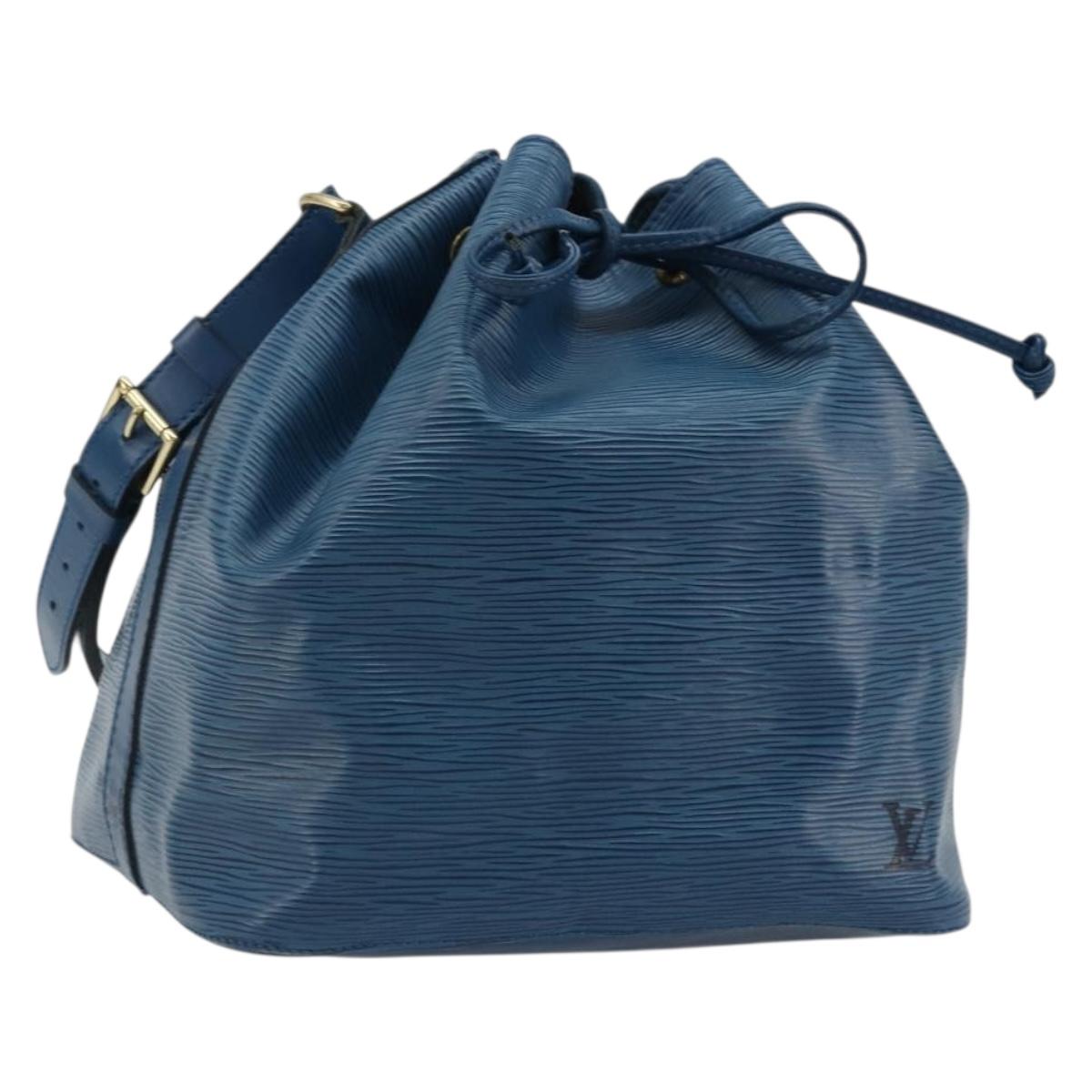 LOUIS VUITTON Epi Petit Noe Shoulder Bag Blue M44105 LV Auth yk20218