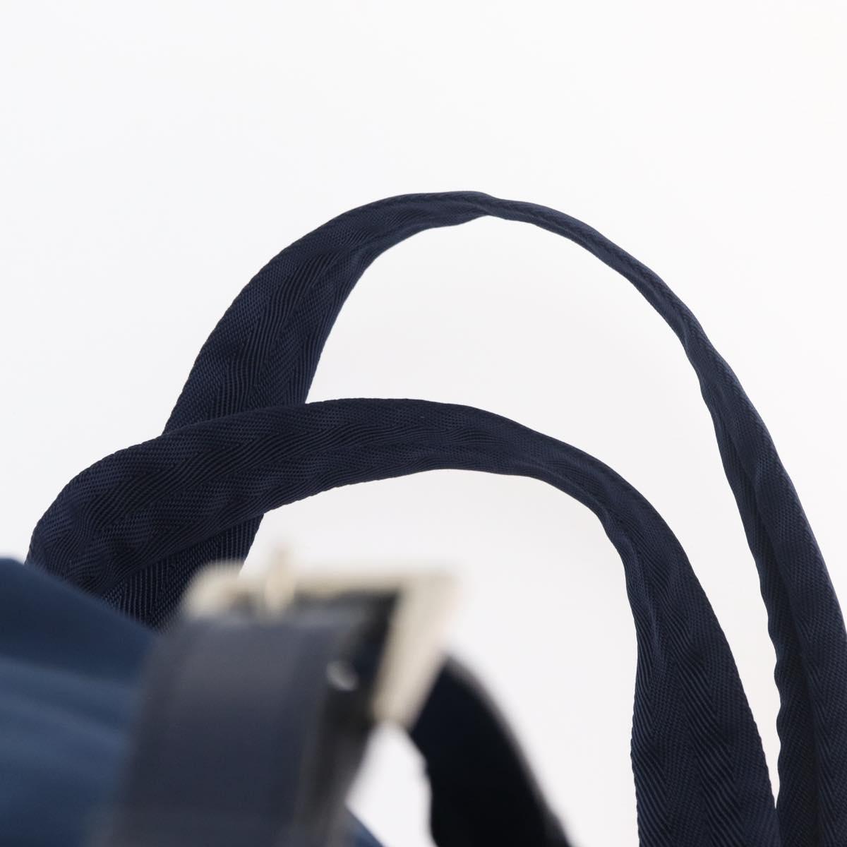 PRADA Backpack Nylon Navy Silver Auth yk20267