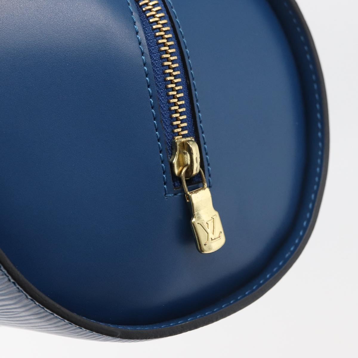 LOUIS VUITTON Epi Soufflot Hand Bag Blue M52225 LV Auth yk20328A