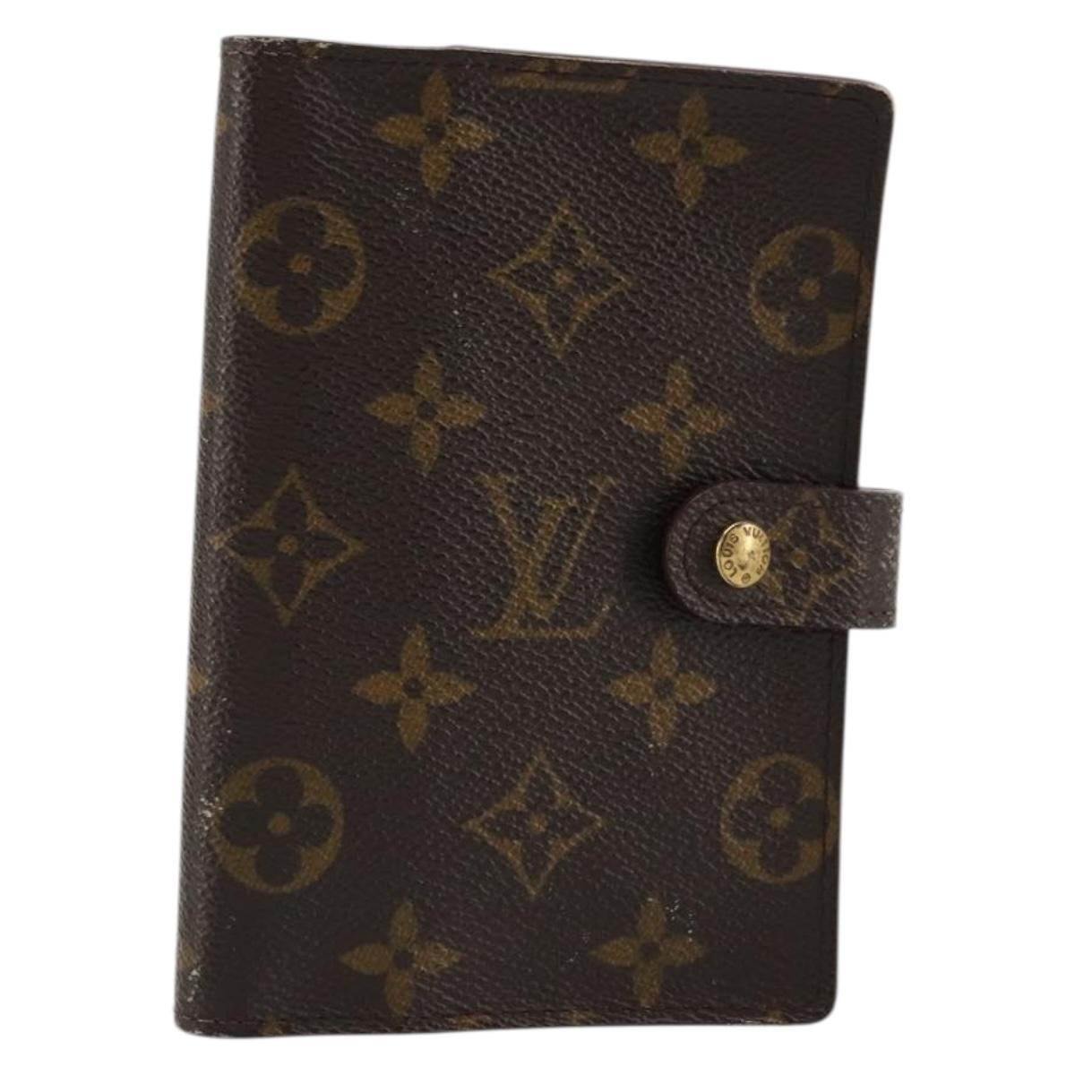 LOUIS VUITTON Monogram Agenda PM Day Planner Cover R20005 LV Auth yk20334