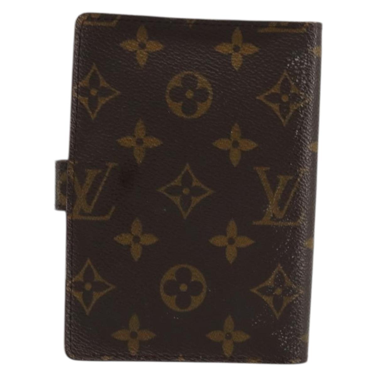 LOUIS VUITTON Monogram Agenda PM Day Planner Cover R20005 LV Auth yk20334