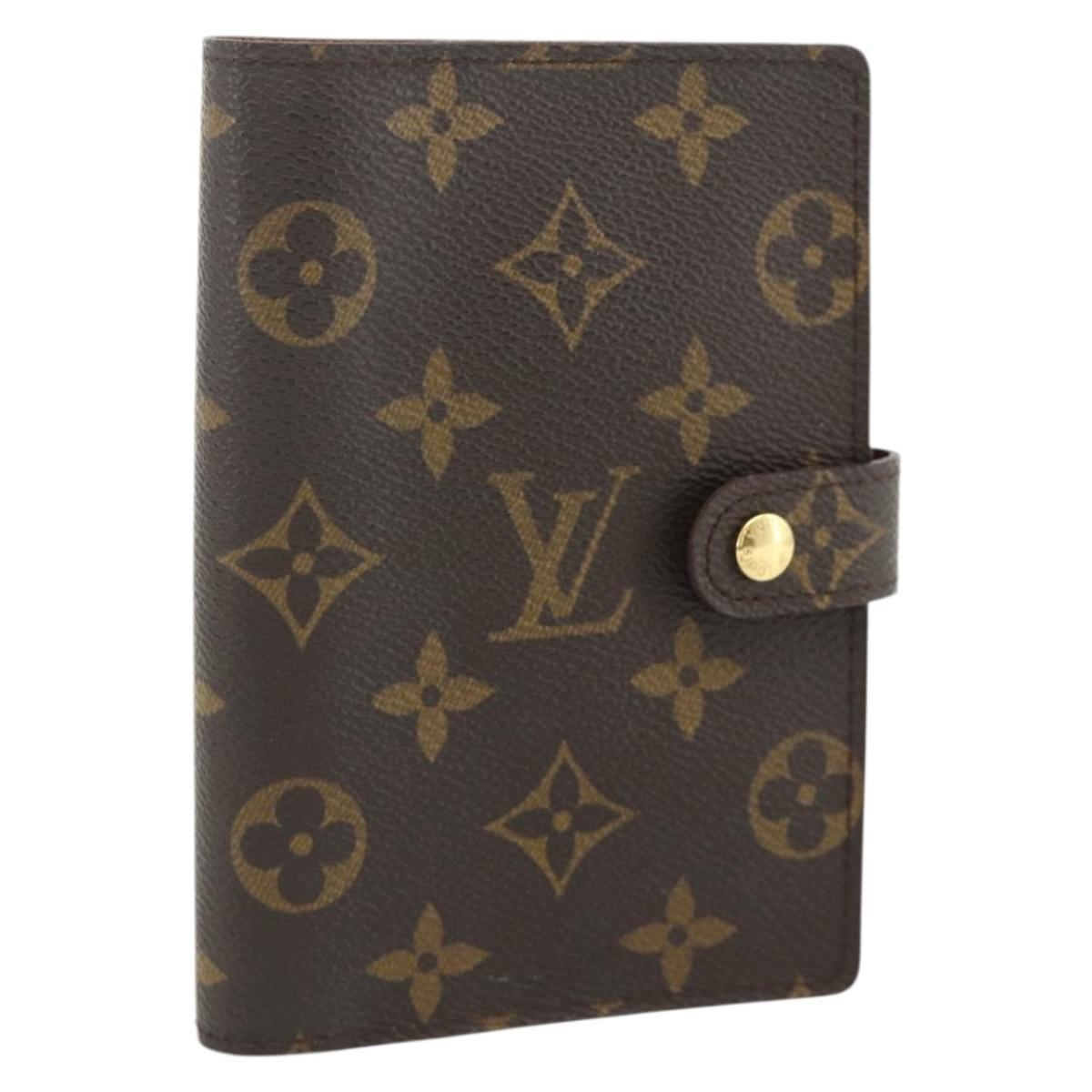 LOUIS VUITTON Monogram Agenda PM Day Planner Cover R20005 LV Auth yk20335