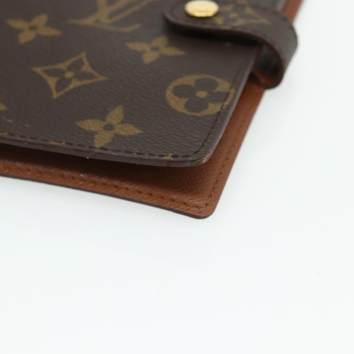 LOUIS VUITTON Monogram Agenda PM Day Planner Cover R20005 LV Auth yk20335