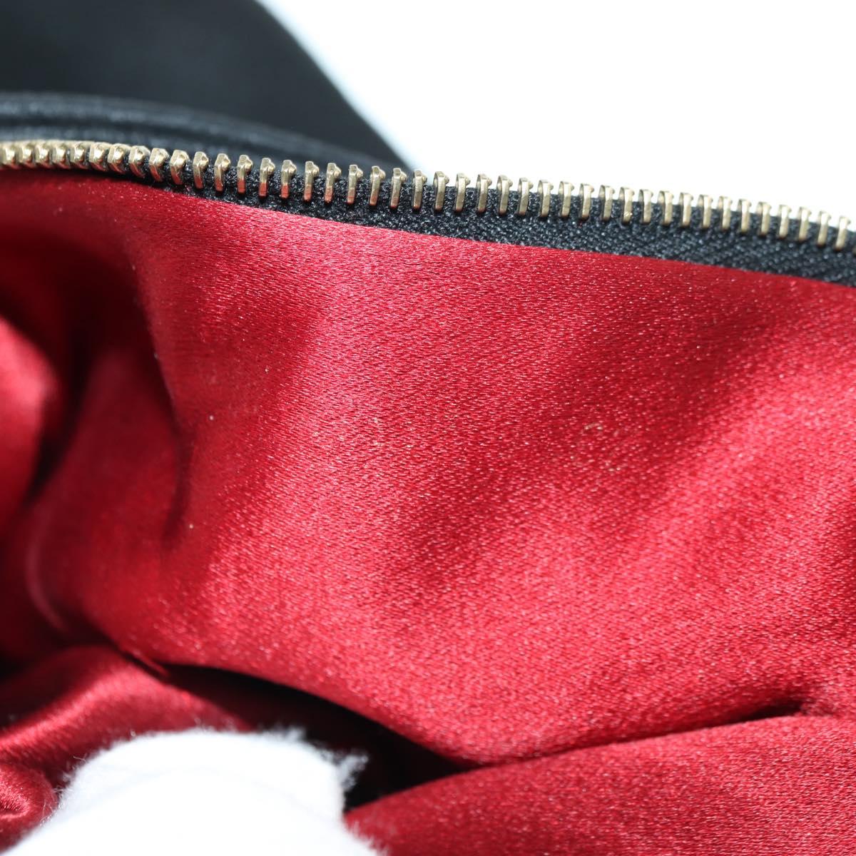 FENDI Mamma Baguette Shoulder Bag Suede Black Gold Auth yk20351SAM