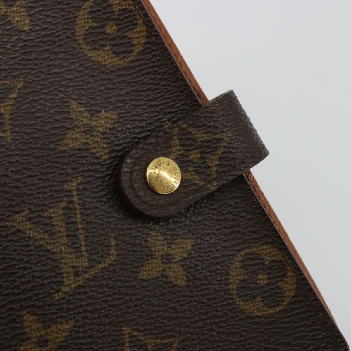 LOUIS VUITTON Monogram Agenda PM Day Planner Cover R20005 LV Auth yk20352