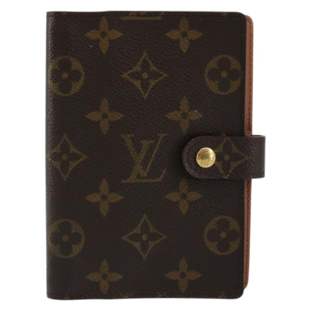 LOUIS VUITTON Monogram Agenda PM Day Planner Cover R20005 LV Auth yk20352
