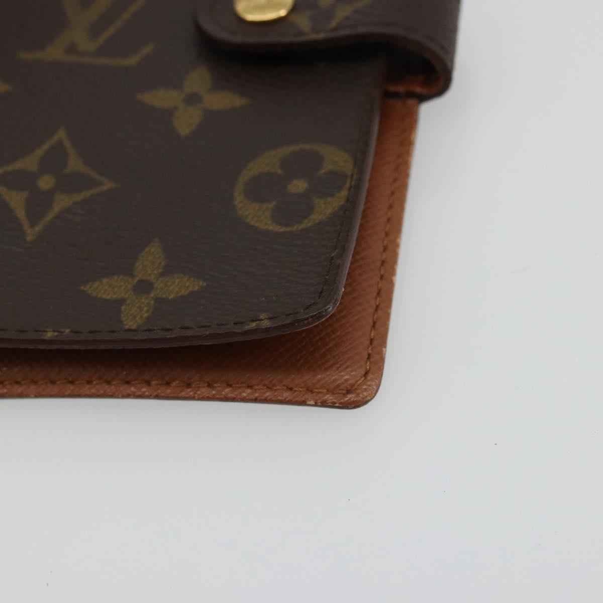 LOUIS VUITTON Monogram Agenda PM Day Planner Cover R20005 LV Auth yk20352