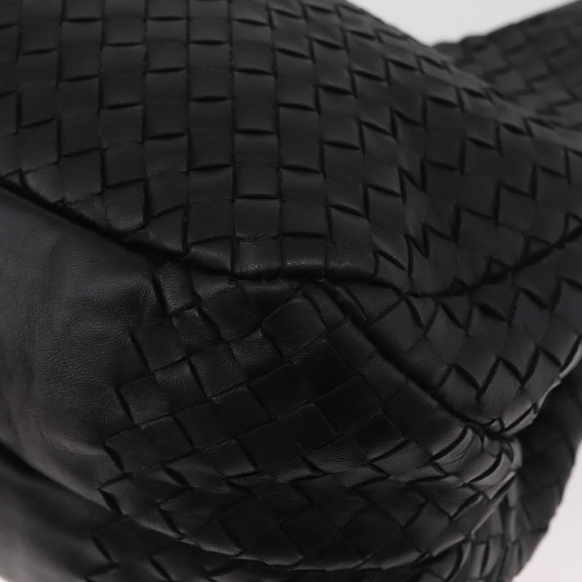 BOTTEGA VENETA INTRECCIATO Campana Bag Leather Brown Silver Auth yk20360SAV