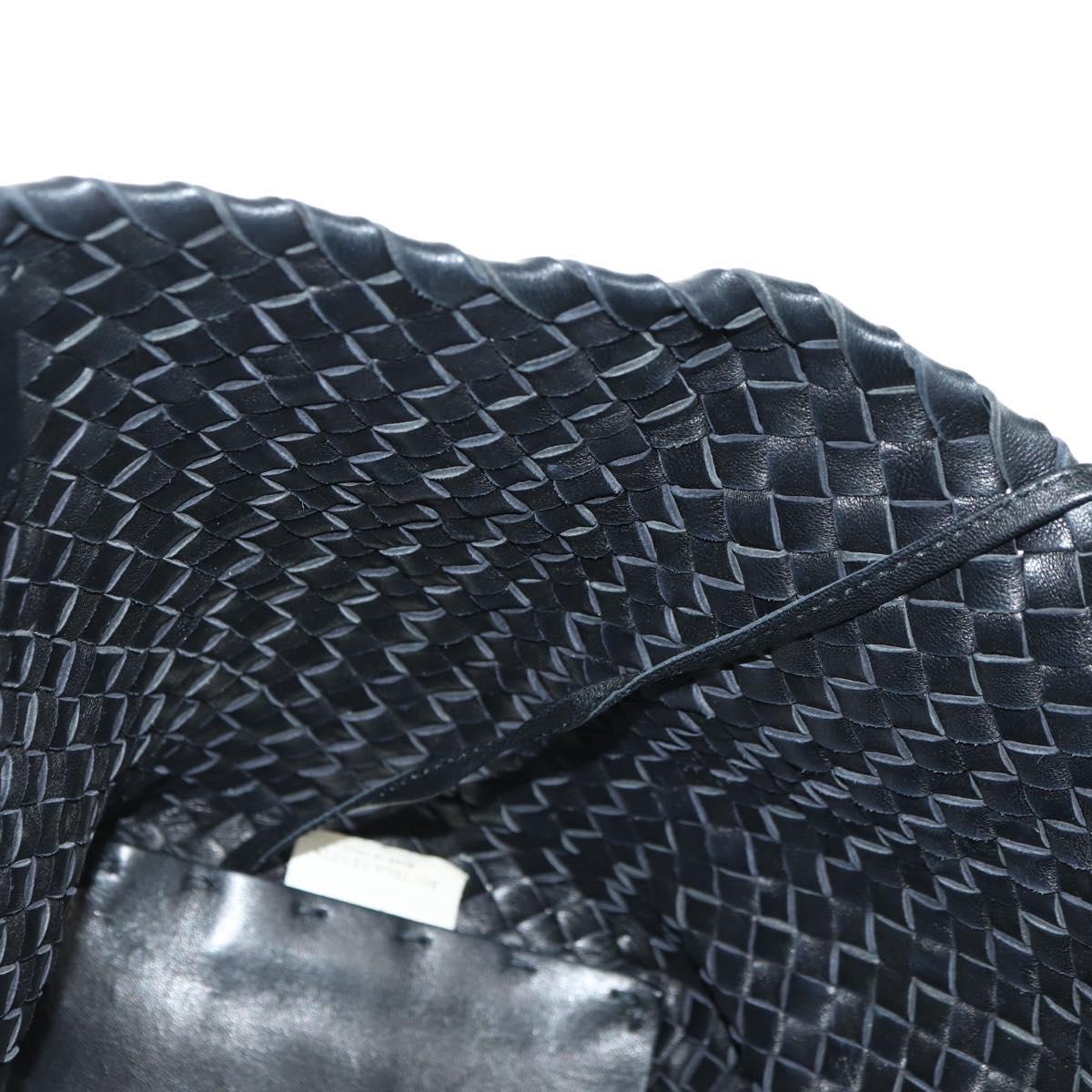 BOTTEGA VENETA INTRECCIATO Cabas PM Bag Leather Black 141498 Auth yk20364SAV
