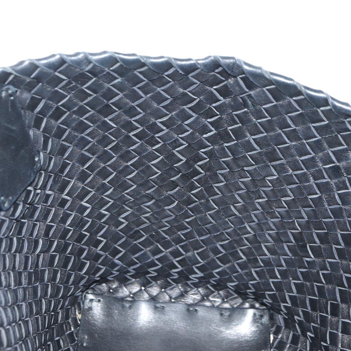 BOTTEGA VENETA INTRECCIATO Cabas PM Bag Leather Black 141498 Auth yk20364SAV