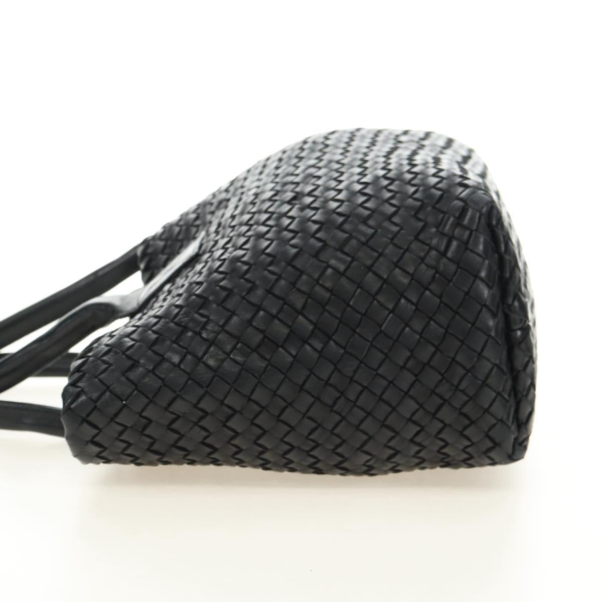 BOTTEGA VENETA INTRECCIATO Cabas PM Bag Leather Black 141498 Auth yk20364SAV