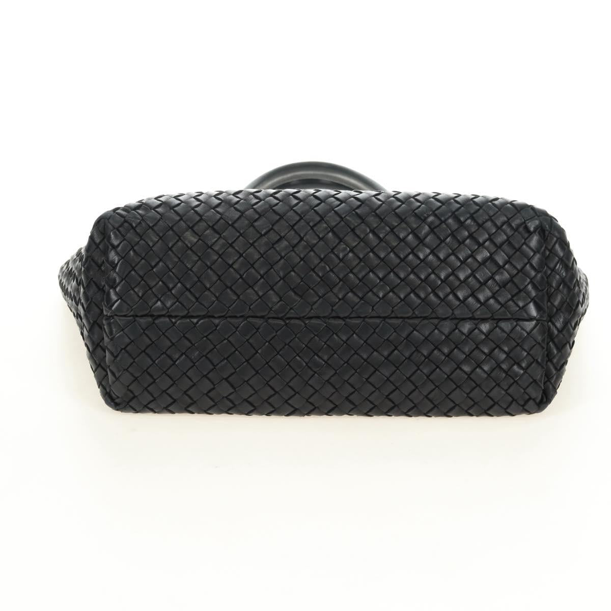 BOTTEGA VENETA INTRECCIATO Cabas PM Bag Leather Black 141498 Auth yk20364SAV