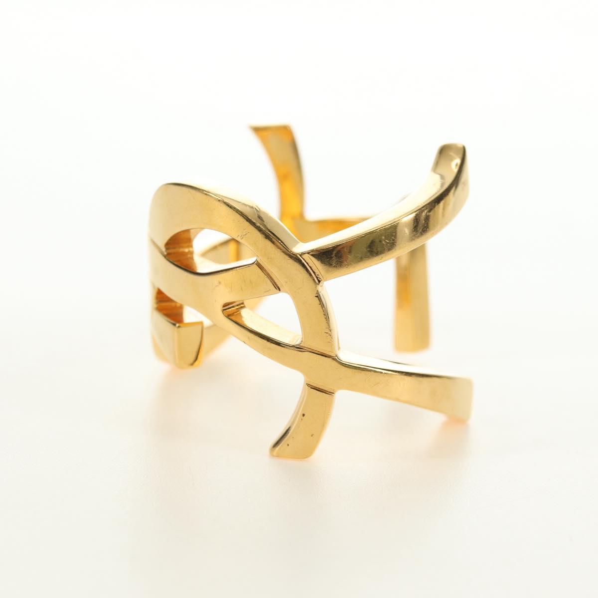 SAINT LAURENT Cassandra Bracelet metal Gold Auth yk20367M