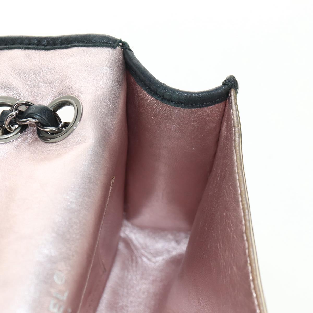CHANEL Star Turn Lock Chain Hand Bag Vinyl Black Silver CC Auth yk20372SAV