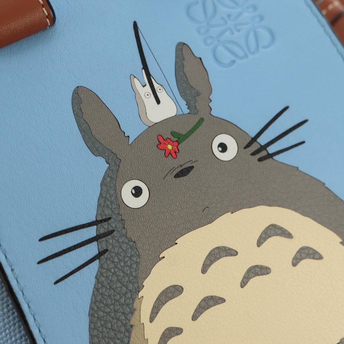 LOEWE Ghibli Collaboration Totoro Hammock Small Bag Leather Blue Auth yk20381SM
