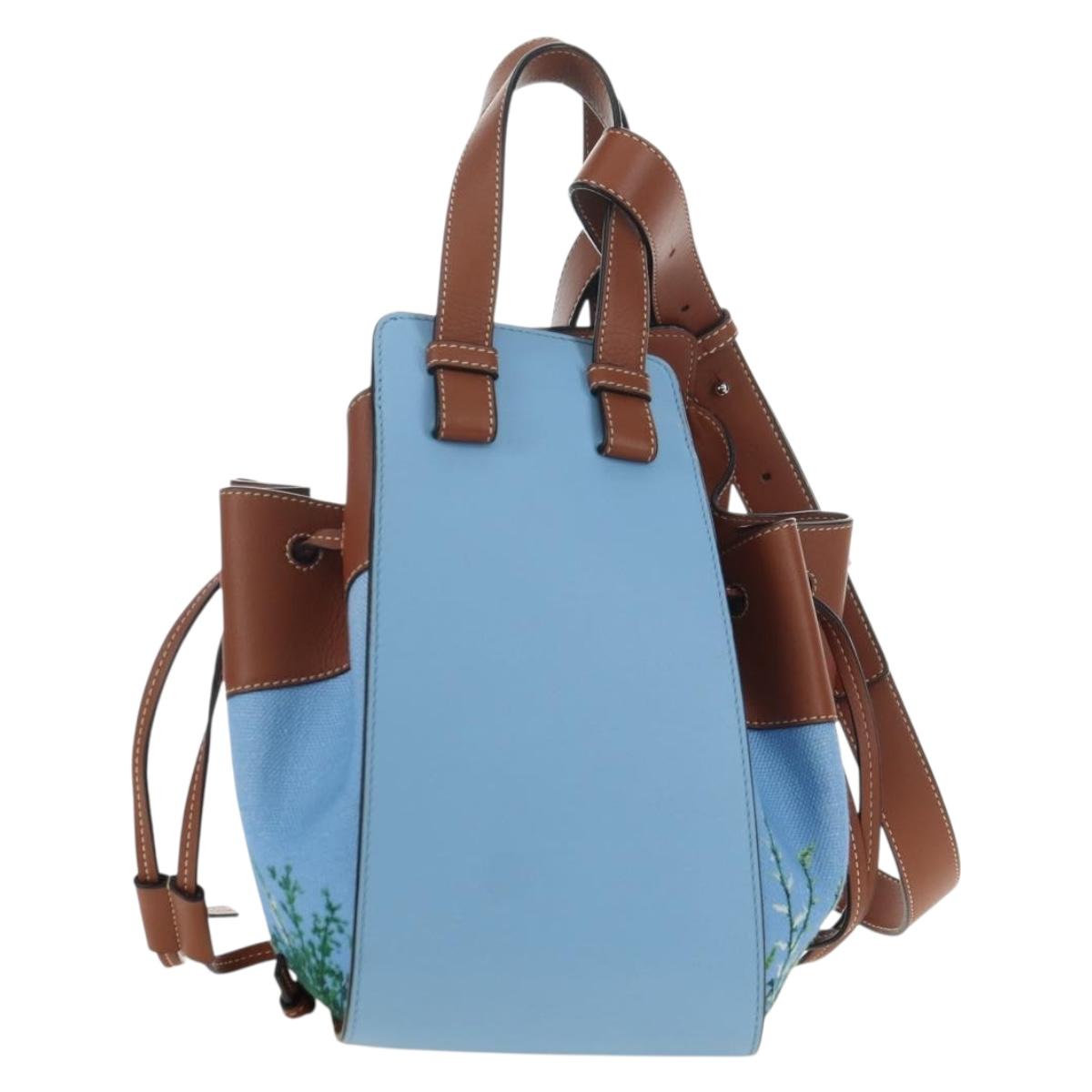LOEWE Ghibli Collaboration Totoro Hammock Small Bag Leather Blue Auth yk20381SM
