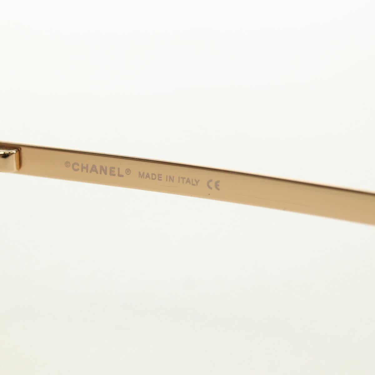 CHANEL Sunglasses metal Gold Tone CC Auth yk20387SAM