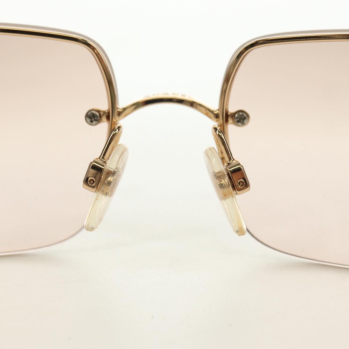 CHANEL Sunglasses metal Gold Tone CC Auth yk20387SAM