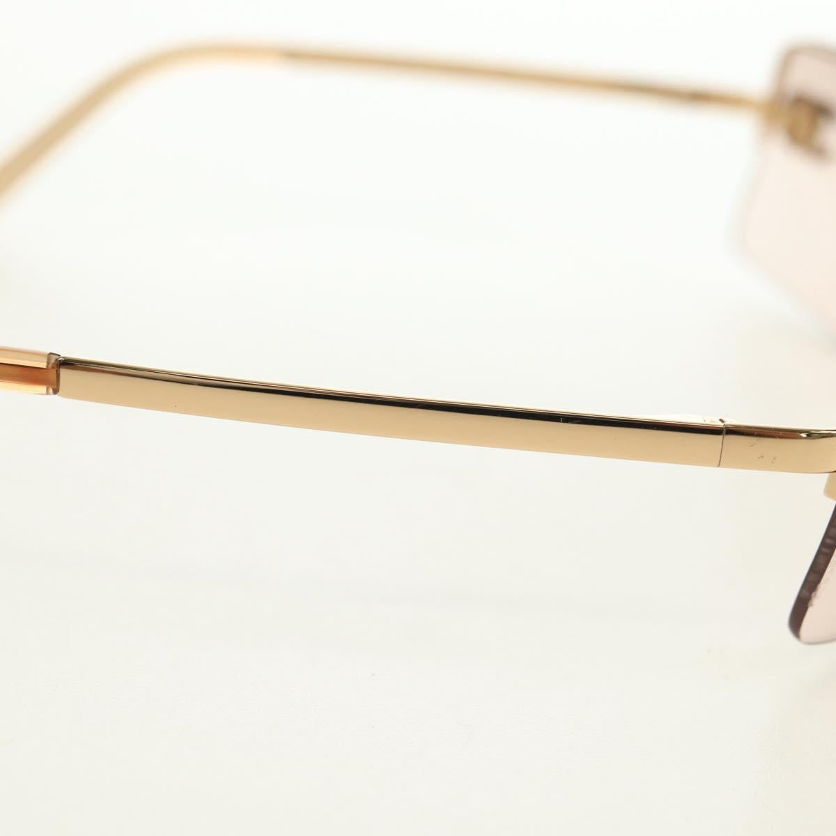 CHANEL Sunglasses metal Gold Tone CC Auth yk20387SAM