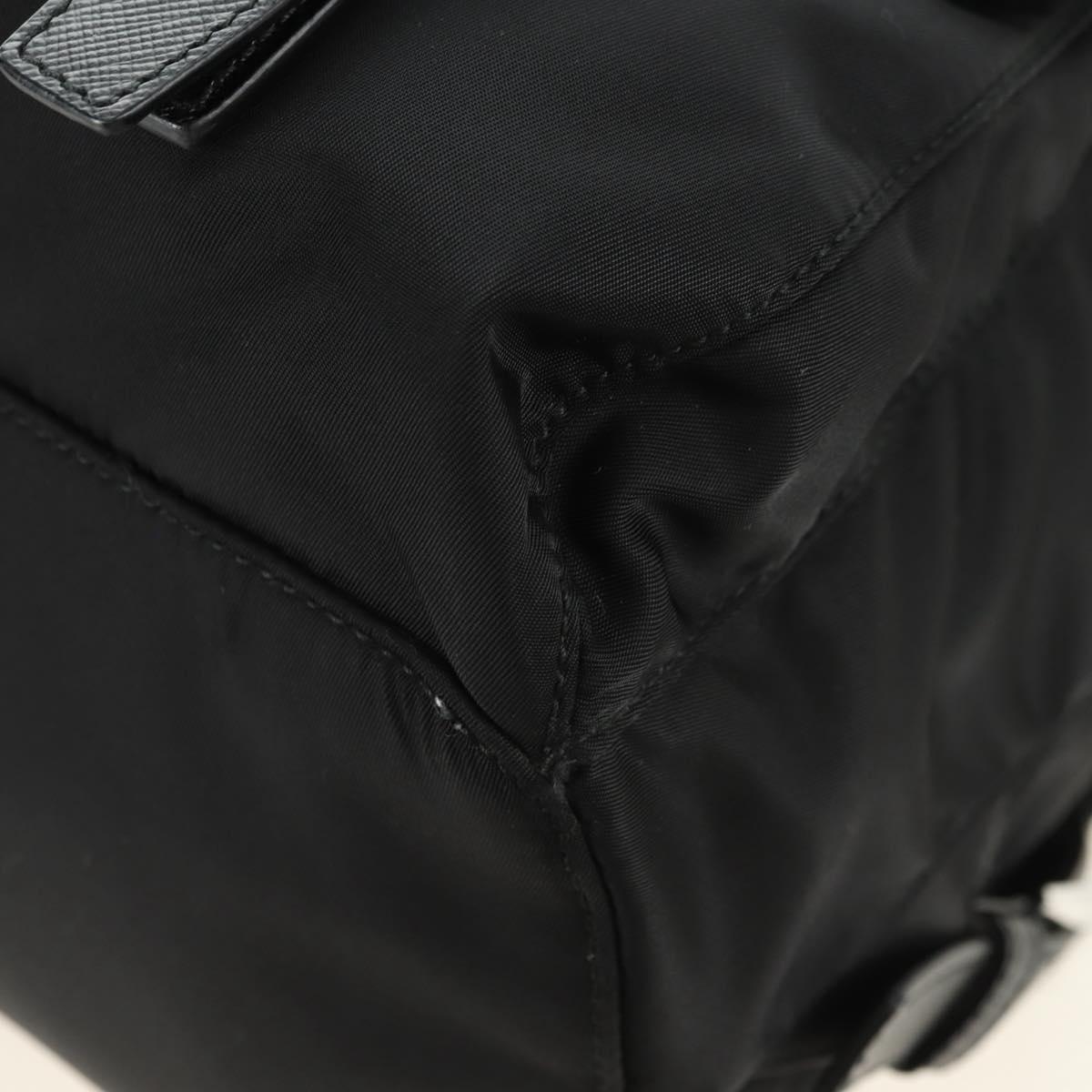 PRADA Backpack Nylon Black Silver 1BZ811 Auth yk20393SAM