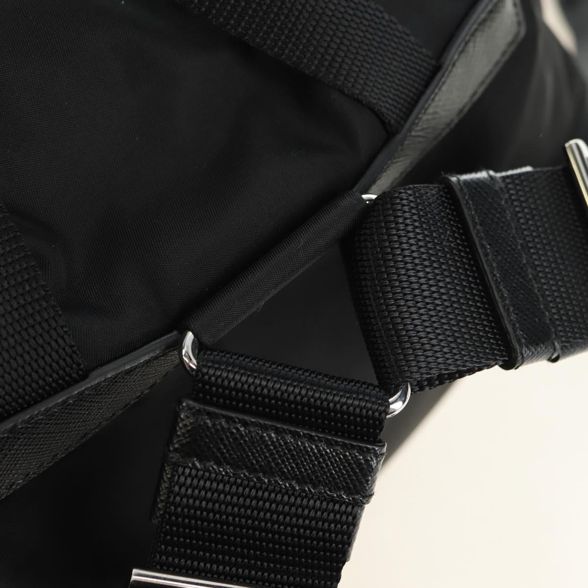 PRADA Backpack Nylon Black Silver 1BZ811 Auth yk20393SAM
