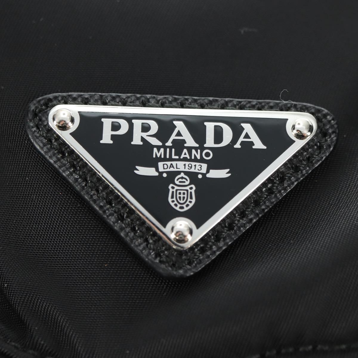 PRADA Backpack Nylon Black Silver 1BZ811 Auth yk20393SAM