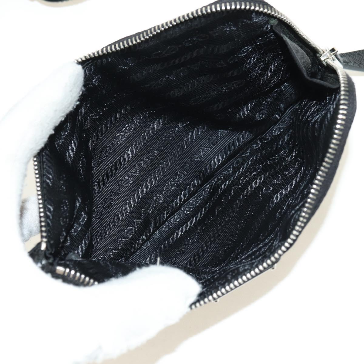 PRADA Backpack Nylon Black Silver 1BZ811 Auth yk20393SAM