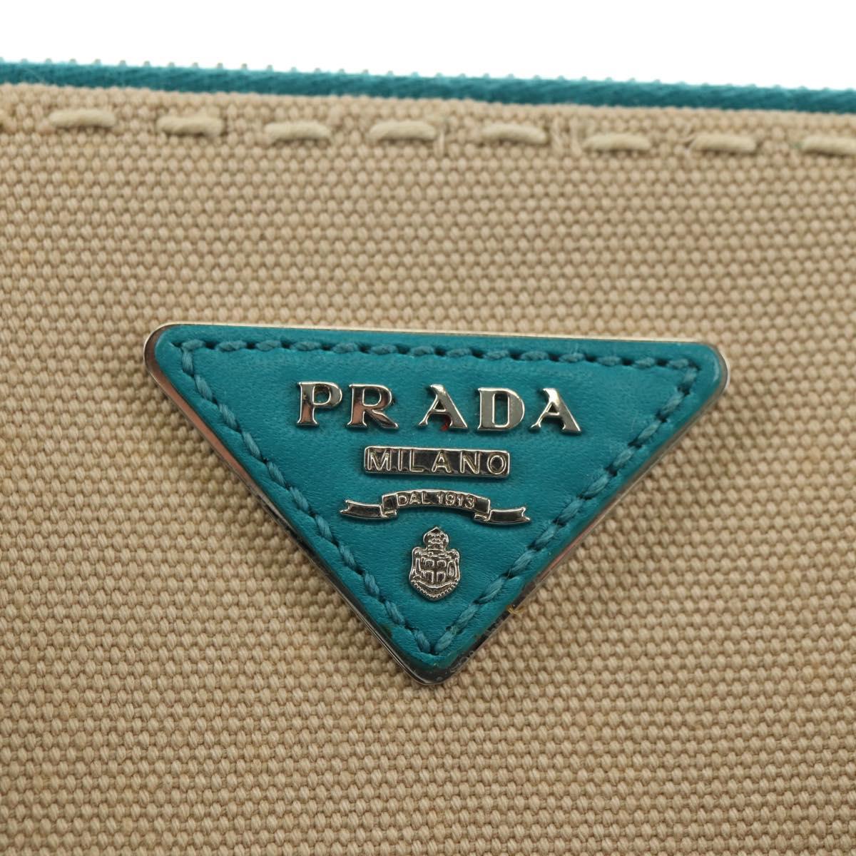 PRADA Galleria Hand Bag Leather 2way Blue Silver Auth yk20397SAM