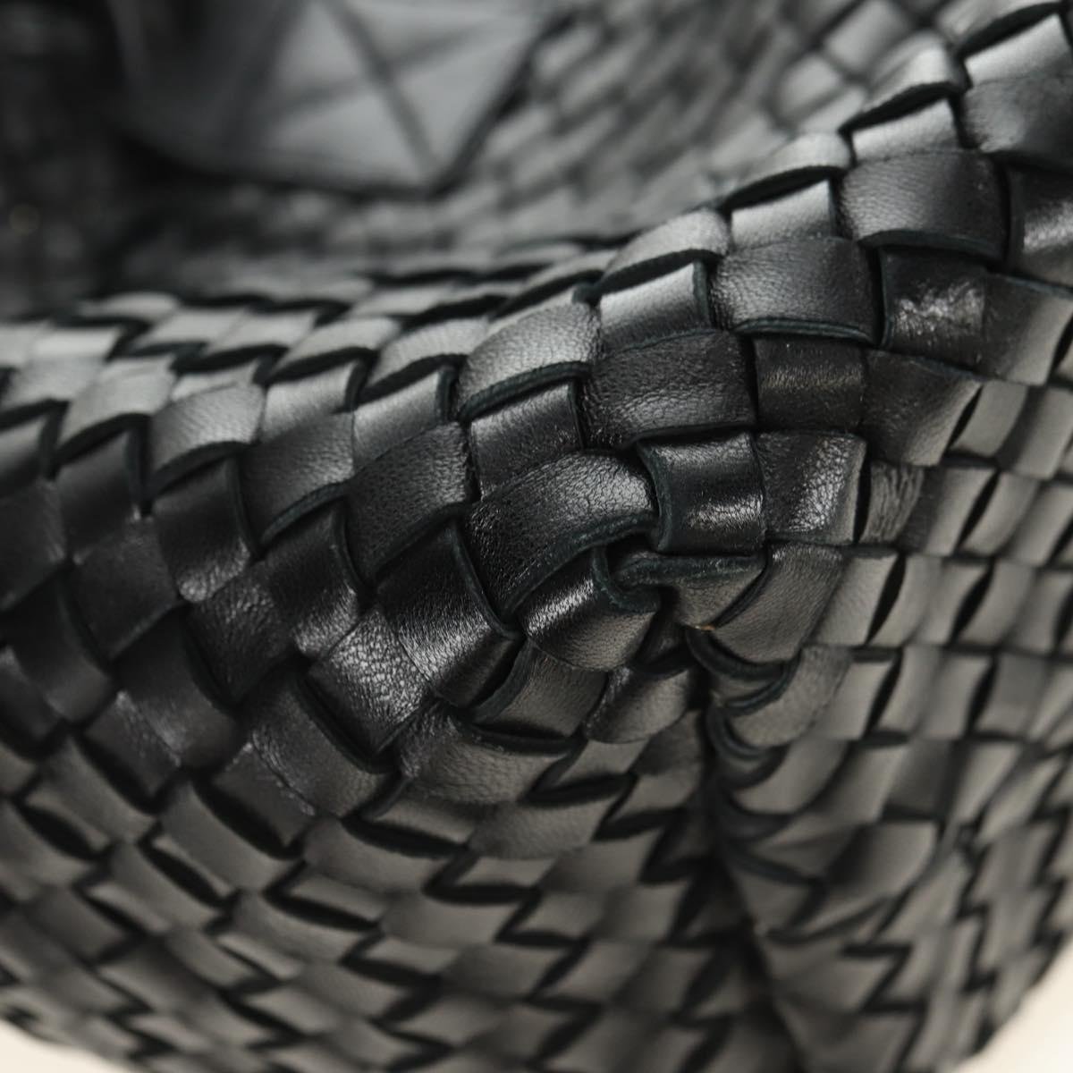 BOTTEGA VENETA INTRECCIATO Cabas MM Tote Bag Leather Black Auth yk20398SAV