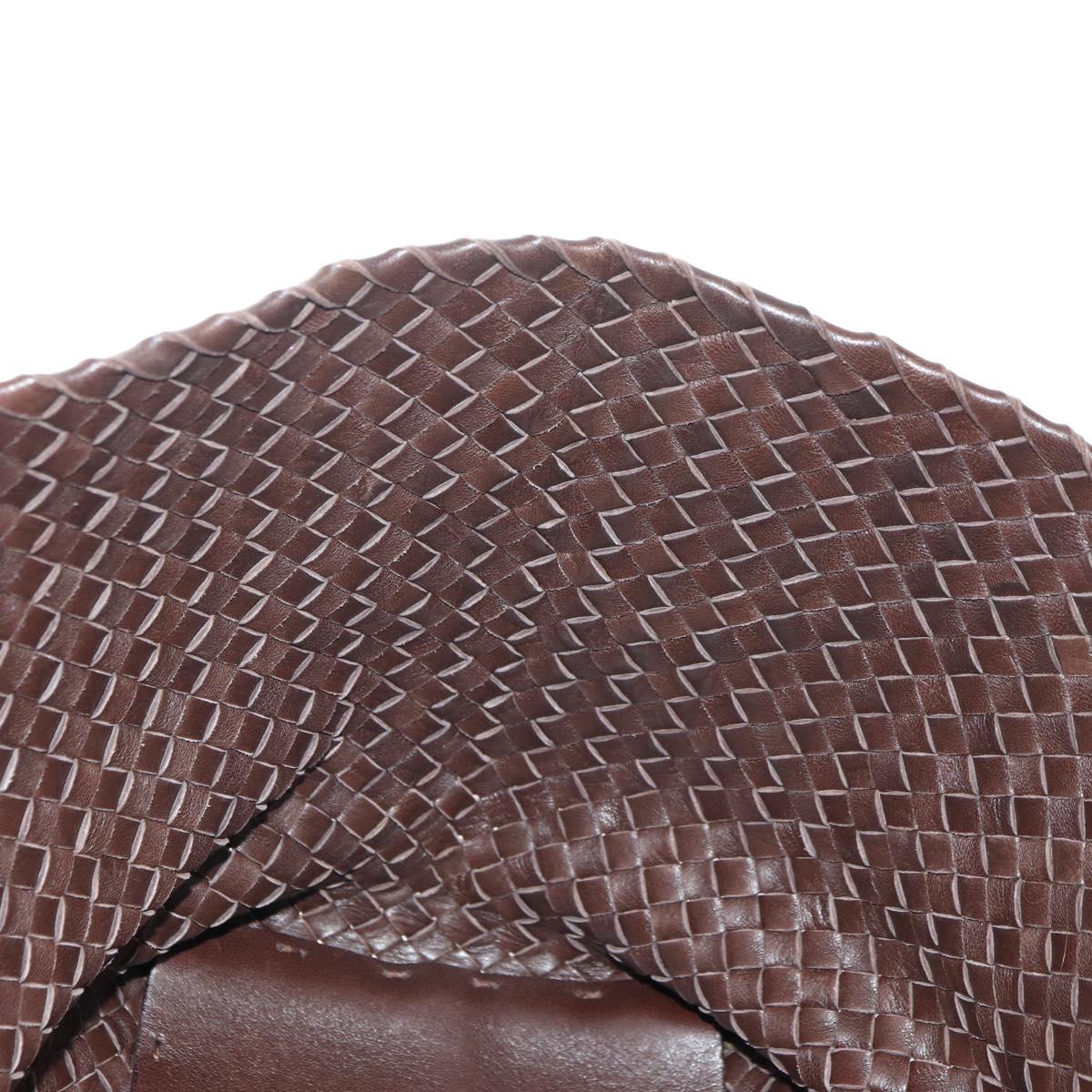 BOTTEGA VENETA INTRECCIATO Cabas MM Bag Leather Brown 115664 Auth yk20402SAV