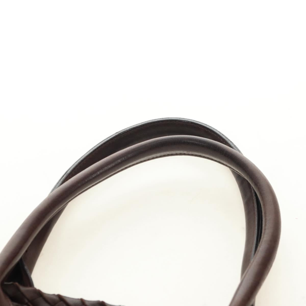 BOTTEGA VENETA INTRECCIATO Cabas MM Bag Leather Brown 115664 Auth yk20402SAV