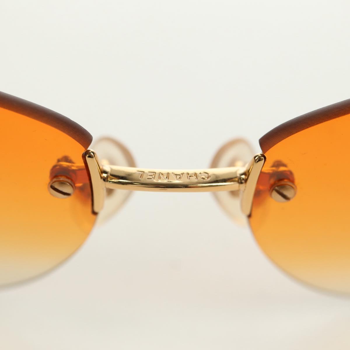 CHANEL Sunglasses metal Orange CC Auth yk20403SAM