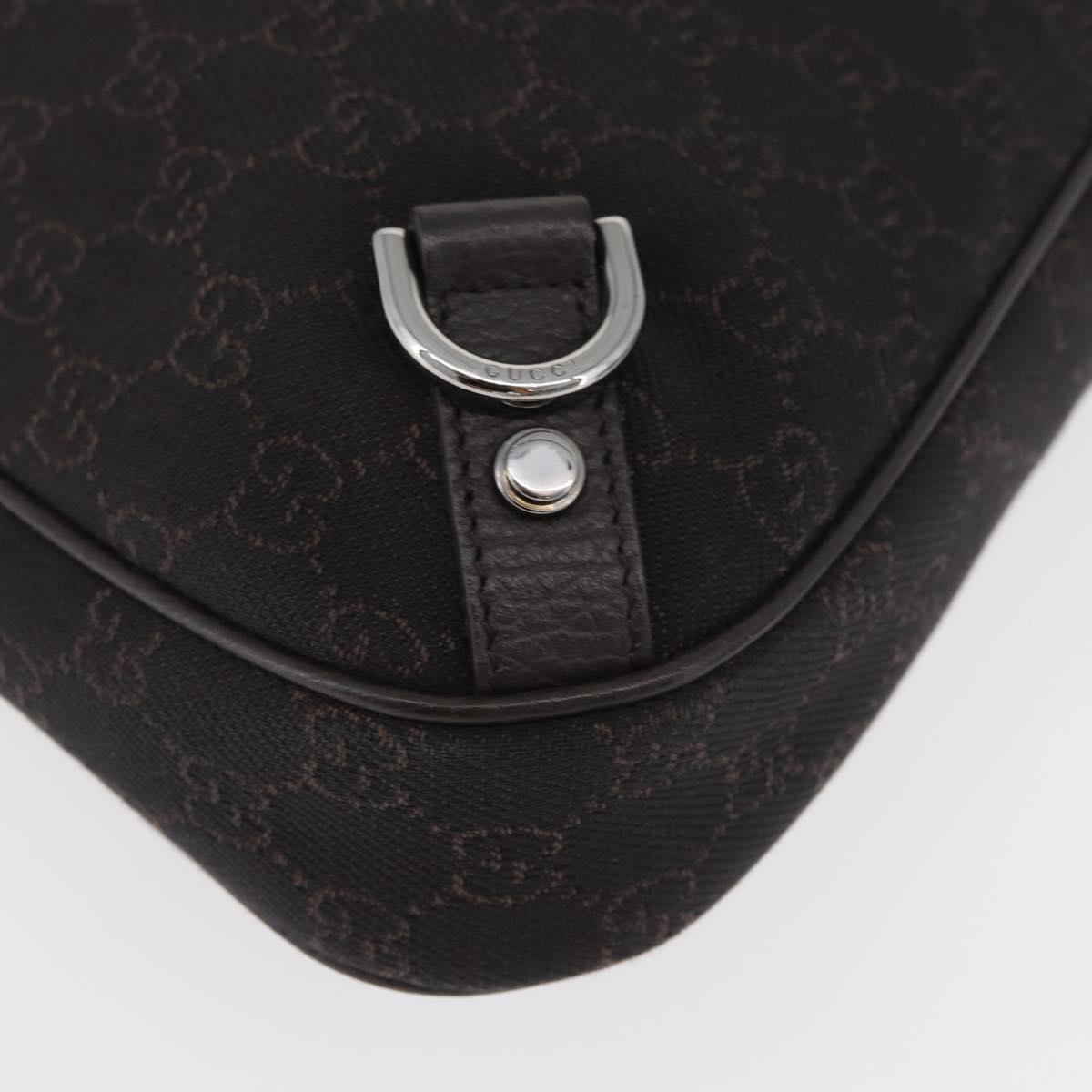 GUCCI Abbey Shoulder Bag Leather Outlet Brown Silver 268636 Auth yk20417SAV
