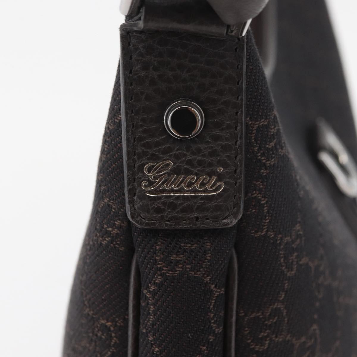 GUCCI Abbey Shoulder Bag Leather Outlet Brown Silver 268636 Auth yk20417SAV