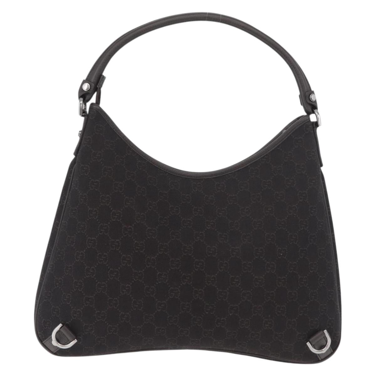 GUCCI Abbey Shoulder Bag Leather Outlet Brown Silver 268636 Auth yk20417SAV