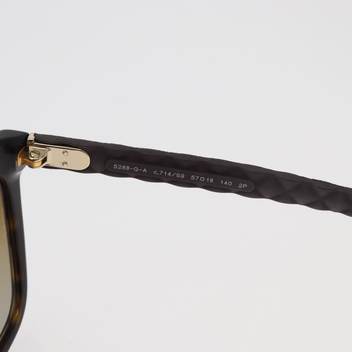 CHANEL Sunglasses metal Brown CC Auth yk20427