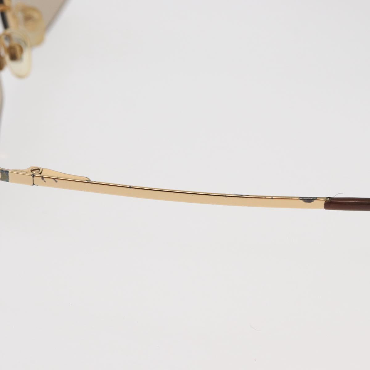 CHANEL Sunglasses metal Gold Tone CC Auth yk20428M
