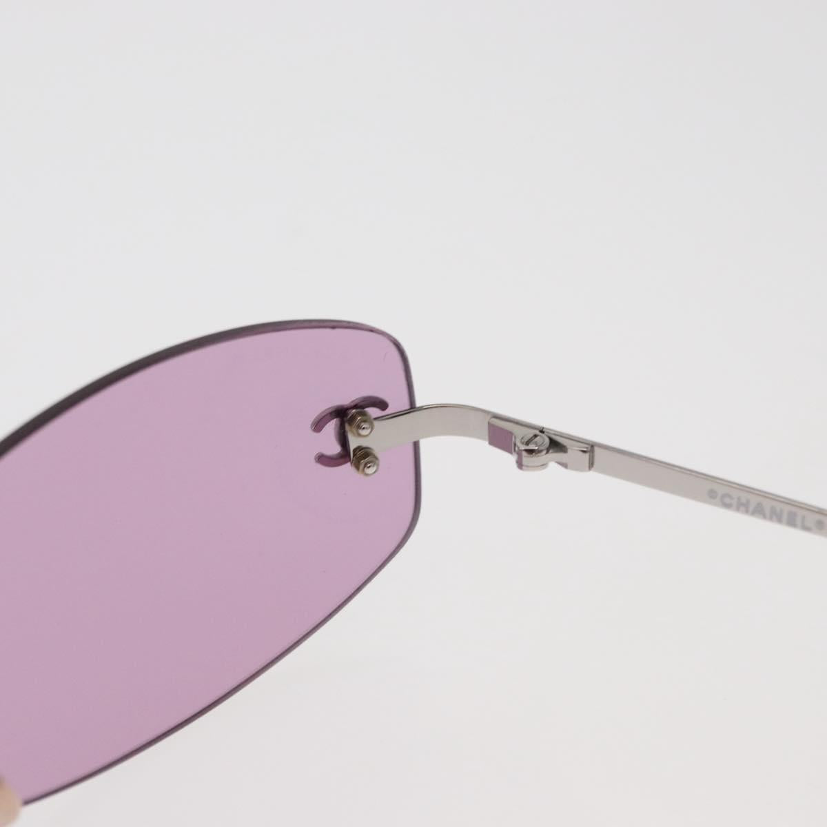 CHANEL Sunglasses metal Pink CC Auth yk20430M