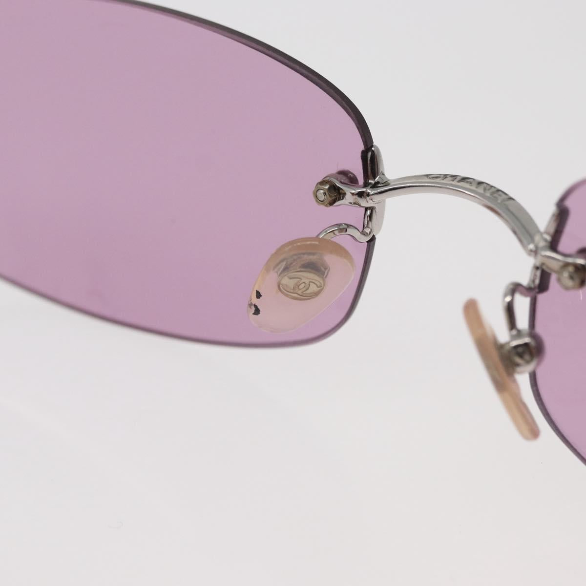 CHANEL Sunglasses metal Pink CC Auth yk20430M