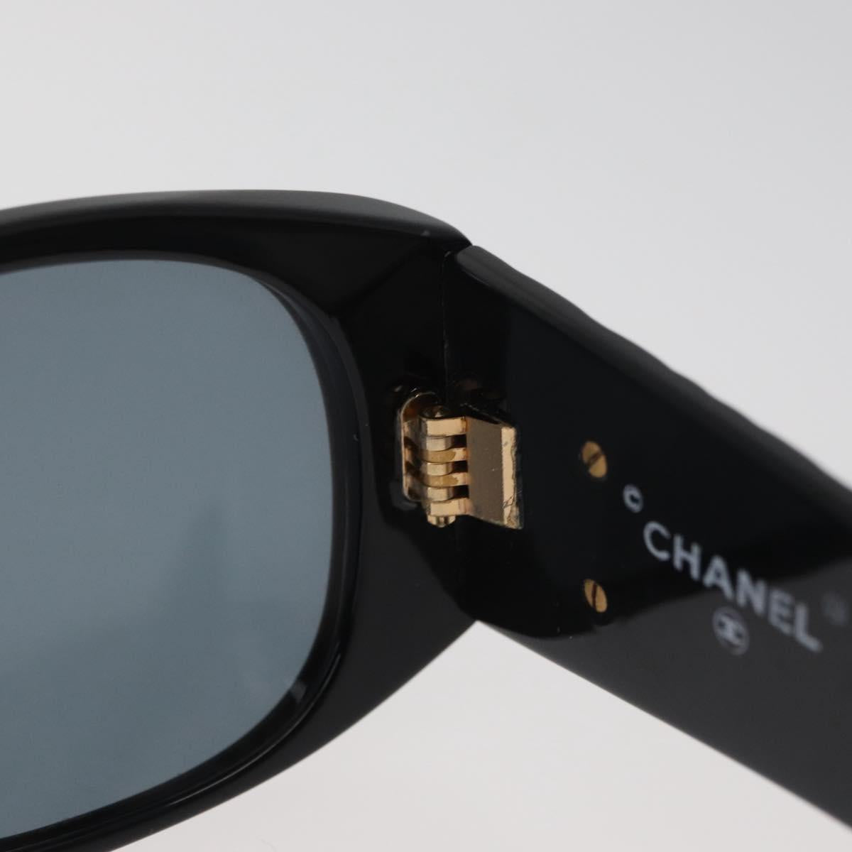 CHANEL Sunglasses plastic Black CC Auth yk20431